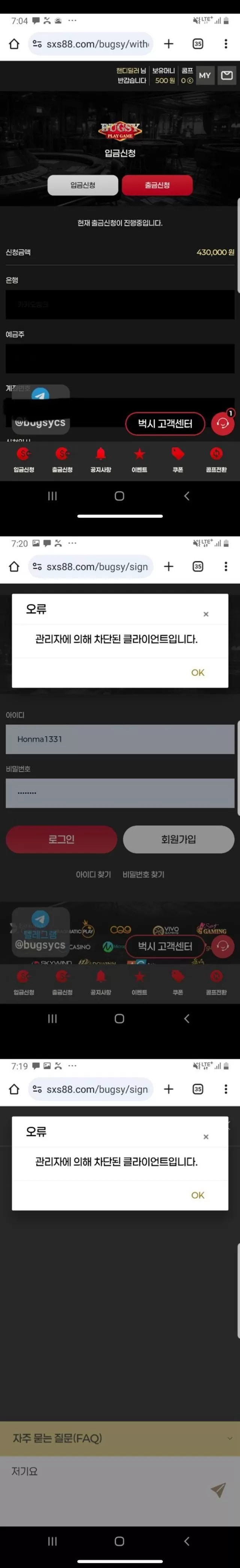 벅시 먹튀 확정